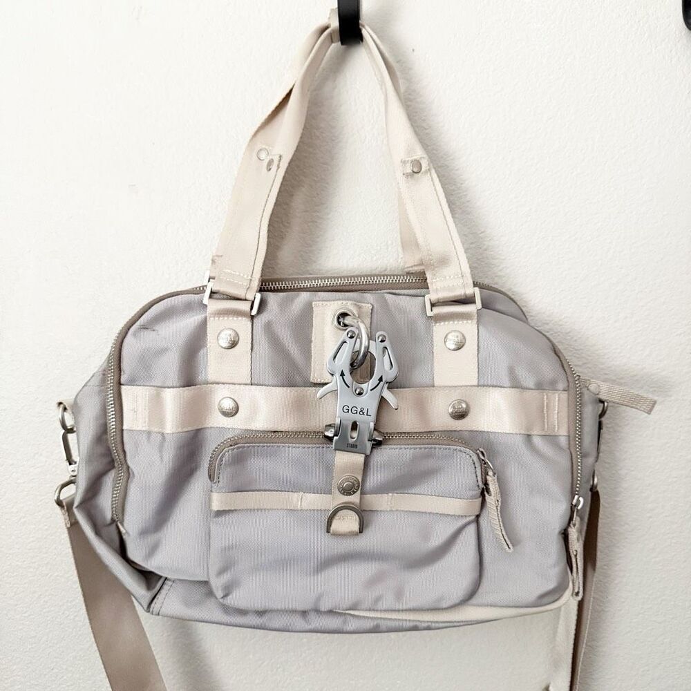 GEORGE‎ GINA & LUCY GG&L | "Double Three" Sexy Strappy Vintage Y2k Bag Gray Pink